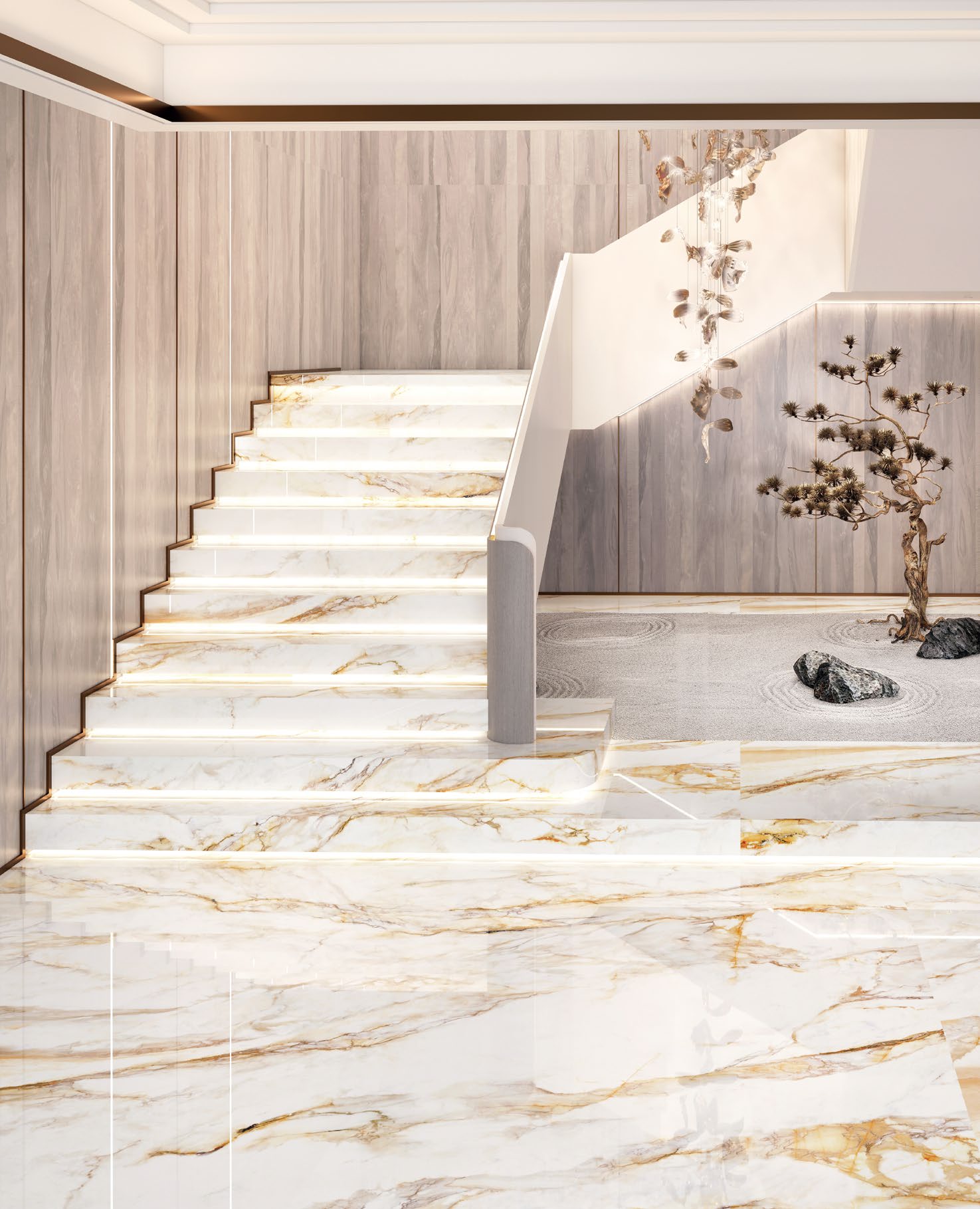 Arden Gold sintered stone installed