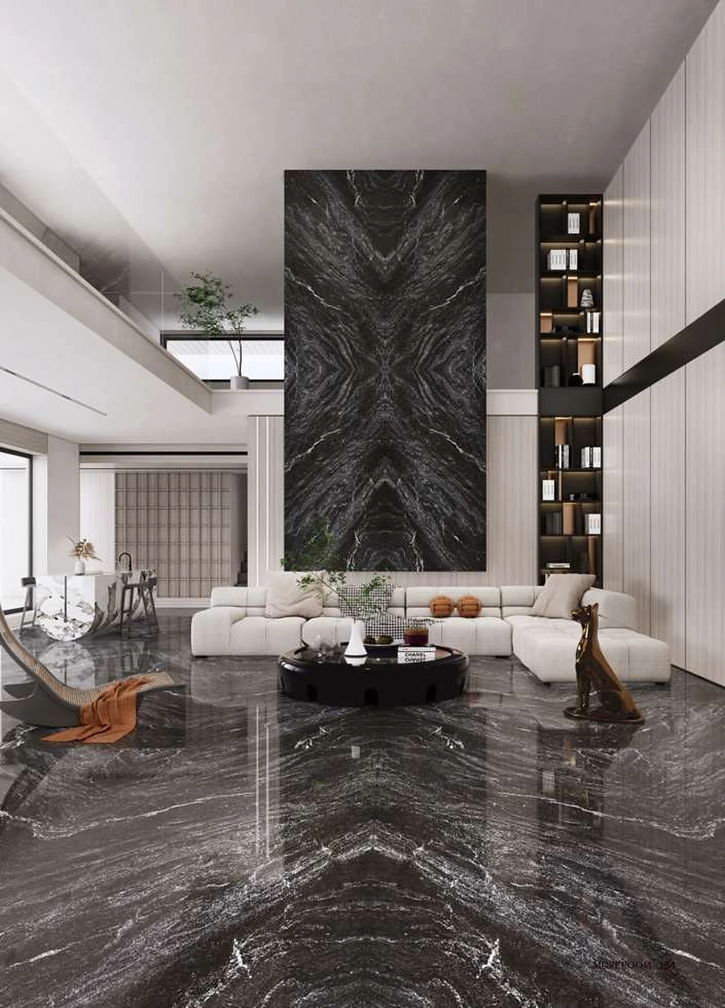 Galaxy Black sintered stone installed